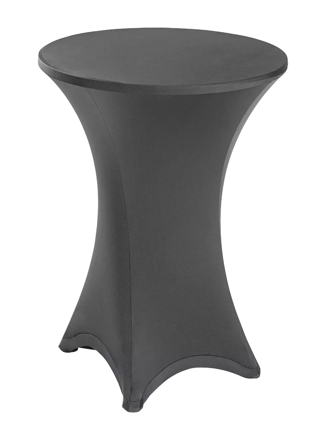 Cocktail table with a fitted black cover