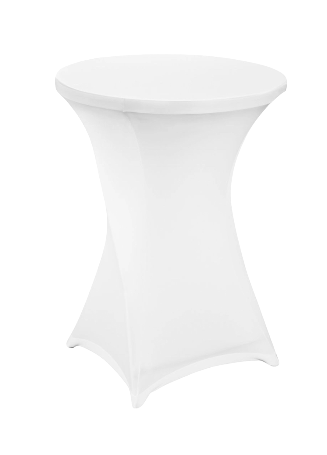 Cocktail table with a fitted white cover