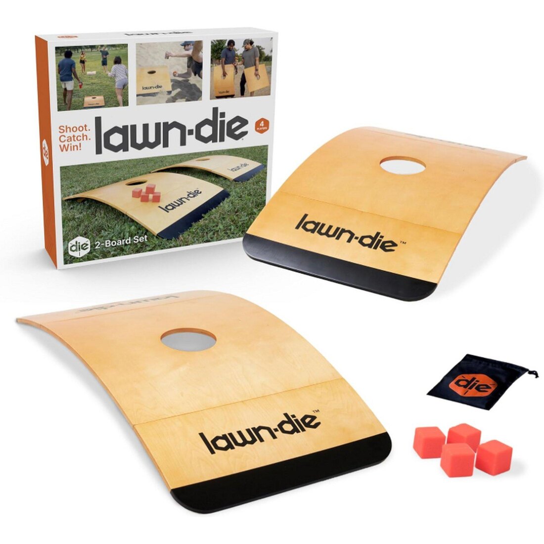 Lawn Die outdoor game boards with soft dice