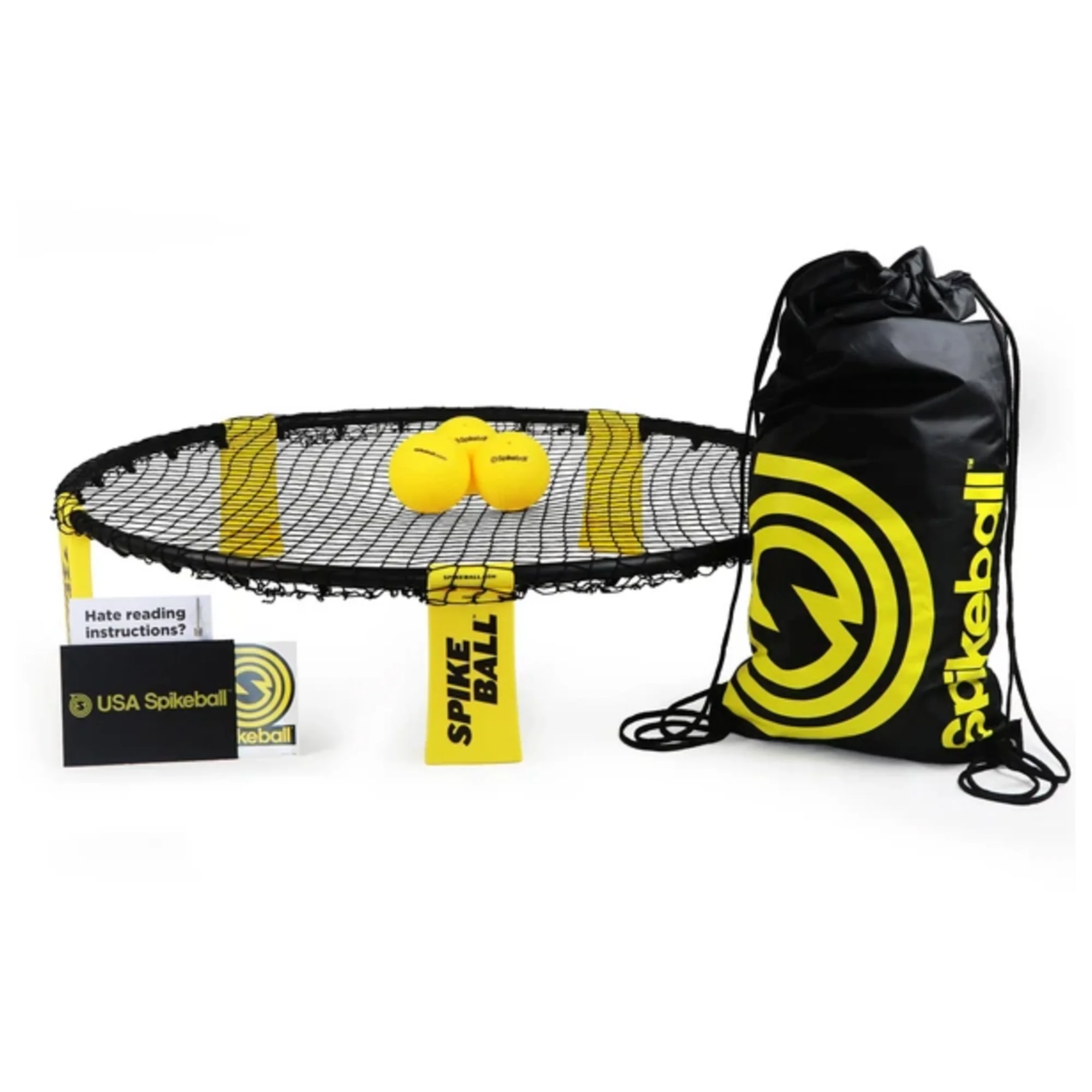 Spikeball round net set with balls and carrying bag