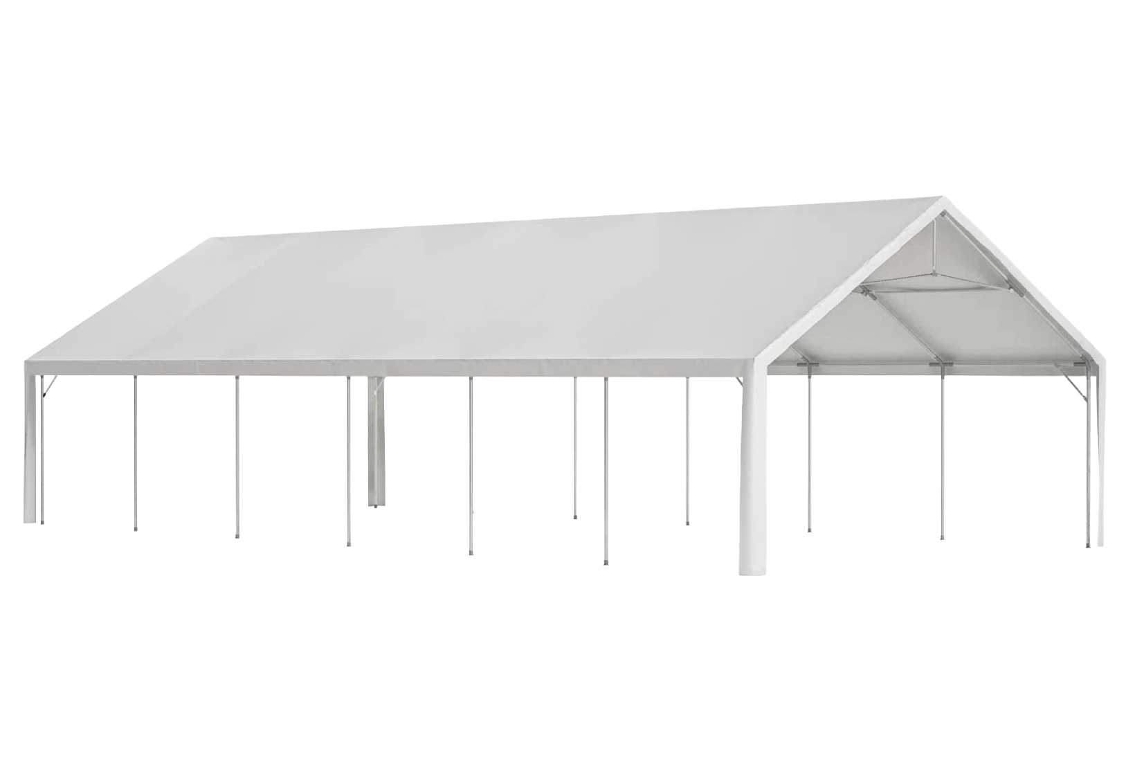 20 by 40 white frame tent structure